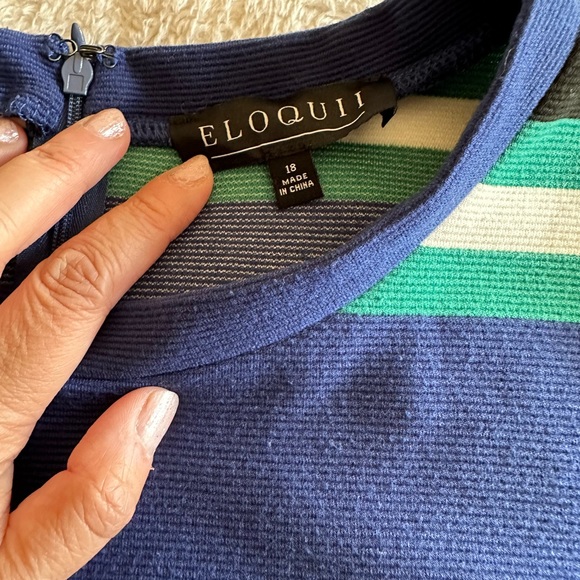 EUC Eloquii Striped Work Dress - Picture 4 of 5